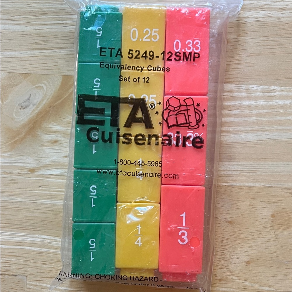 Equivalency Cubes Set of 12 - math concept education